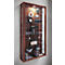 Wandkast Vitrosa Maxi - B 590 x D 180 x H 1140 mm - ZONDER LED-verlichting - 8 legborden - glas en hout - kern notendecor