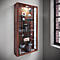 Wandkast Vitrosa Maxi - B 590 x D 180 x H 1140 mm - ZONDER LED-verlichting - 8 legborden - glas en hout - kern notendecor