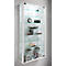 Wandkast Vitrosa Maxi - B 590 x D 180 x H 1140 mm - ZONDER LED-verlichting - 8 legborden - glas en hout - wit