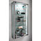 Wandkast Vitrosa Maxi - B 590 x D 180 x H 1140 mm - ZONDER LED-verlichting - 8 legborden - glas en hout - zilverkleurig