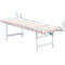 Wandklapp-Ruheraumliege, 2000 x 700 x 500 mm, Vierkant-Stahlgestell weiß, Kunstlederbezug weiß