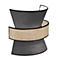 Wandleuchte Gatsby, Samt/Rattan, anthrazit, B 300 x T 300 x H 150 mm, 2 x E27, meet by paperflow