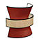 Wandleuchte Gatsby, Samt/Rattan, weinrot, B 300 x T 300 x H 150 mm, 2 x E27, meet by paperflow