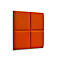 Wandpaneele m. Magnetbefestigung, B 604 x T 604 x H 47 mm, versch. 4 Square-Design, orange