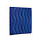 Wandpaneele m. Magnetbefestigung, B 604 x T 604 x H 47 mm, versch. Waves-Design, azurblau