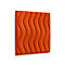 Wandpaneele m. Magnetbefestigung, B 604 x T 604 x H 47 mm, versch. Waves-Design, orange
