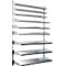 Wandregal 9 VK Schäfer Shop Select, 9 Böden, L 1000 x B 640 x T 100/155/220 mm, ohne Kästen