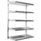 Wandrek - 6 legborden - stalen - L 1000 x B 640 x D 220 mm - zonder bak - ons merk Schäfer Shop Select