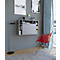 Wandschreibtisch Wandila, ideal für das Home Office, ausklappbare Tischplatte & 7 Fächer, B 900 x T 200/670 x H 600 mm, Holz, grau