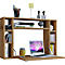Wandschreibtisch Wandila, ideal für das Home Office, ausklappbare Tischplatte & 7 Fächer, B 900 x T 200/670 x H 600 mm, Holz, Honig-Eiche