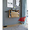Wandschreibtisch Wandila, ideal für das Home Office, ausklappbare Tischplatte & 7 Fächer, B 900 x T 200/670 x H 600 mm, Holz, Honig-Eiche