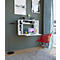 Wandschreibtisch Wandila, ideal für das Home Office, ausklappbare Tischplatte & 7 Fächer, B 900 x T 200/670 x H 600 mm, Holz, weiß
