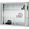 Wandvitrine, inhaakbaar, 2 verstelbare glazen leggers, afsluitbare schuifdeuren, gehard veiligheidsglas, B 1000 x D 200 x H 800 mm
