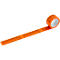 An orange roll of tape with the warning "Caution highly sensitive electronics equipment".