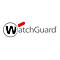 WatchGuard-Logo: Großes schwarzes „W“ in einem grauen Kreis, roter Strich darüber, Schriftzug „atchGuard“ daneben.