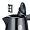 Waterkoker Severin WK 3410, inhoud 1 l, vermogen 2200 W, waterpeilindicatie aan beide zijden, automatische stoomstop, verwijderbaar antikalkfilter, zwart