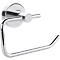 WC-Rollenhalter tesa® SMOOZ, ohne Deckel, verchromt, ohne Bohren, inkl. Klebelösung, starker Halt, B 140 x T 50 x H 100 mm