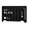 Schwarze WD_BLACK Xbox Game Drive SSD, weiÃŸes GehÃ¤use, Text und Xbox-Logo.