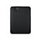 Disque dur externe noir avec l'inscription "WD Elements" et le logo WD.
