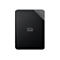 Disque dur externe noir avec logo WD.
