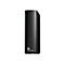 Disque dur externe noir de WD Elements. Sur fond blanc. Logo et texte WD.