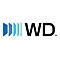 WD-Logo: Blaue und türkisfarbene Rechtecke bilden eine Grafik, gefolgt von dem Schriftzug WD in Schwarz.