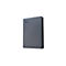 Dunkelgraue externe Festplatte mit diagonaler Rillenstruktur und WD-Logo.
