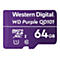 WD Purple SC QD101 WDD064G1P0C - Flash-Speicherkarte - 64 GB - microSDXC UHS-I