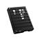 Disque dur externe WD Black noir avec lettrage blanc et surface rainurée. Inscription : P10 Game Drive 2.5" HDD.