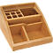 WEDO bureau organizer Bamboe, 3 vakken, 1 aluminium inzetstuk