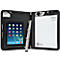 Black folder with iPad, pen, paper, cables, and binder. Logo: "Werkstatt".