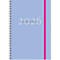 Light blue notebook with spiral binding and pink bookmark. The front says the year 2026 and "ALL IN VIEW".
