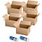 Wellpappkartons braun, 1-wellig + 2 Rollen Luftpolterfolie, gratis