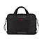 Schwarze Laptoptasche mit Tragegriff und Schulterriemen, rotes Kreuz auf der Vorderseite.