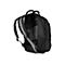 Schwarzer Rucksack mit grauen Gurten und dem Wenger Logo.