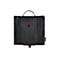 Schwarze Kulturtasche mit Griff. Schweizer Kreuz und "Wenger" Logo. Innen rote Nähte und Zipper.