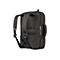 Dunkelgrauer Rucksack von Wenger mit silbernen Reißverschlüssen und Tragegriffen, detailreich.