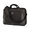 Schwarze Laptoptasche von Wenger mit Schultergurt, Tragegriff und Logo.