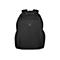 Schwarzer Rucksack mit rotem Reißverschluss und dem Schweizer Kreuzlogo.