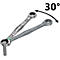 WERA Joker combisleutel, SW 17 mm, L 224 mm, vasthoudfunctie, gelegeerd gereedschapsstaal, 80 tanden