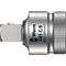 WERA Reduzierstück 781 C, 1/2' Innenvierkant auf 3/8' Außenvierkant, Chrom-Vanadium-Stahl, matt verchromt, L 38,5 mm