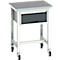 Werkbank Bott verso, Linoleum-Platte, 1 Schublade, mit Querstrebenset, B 700 x T 600 x H 930 mm, Lichtgrau / Anthrazitgrau