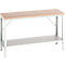 Werkbank Bott verso, Multiplex-Platte, mit Ablageboden, B 1500 x T 600 x H 780 - 930 mm, RAL 7035 Lichtgrau