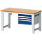 Werkbank cubio W-1577/11-237, gentiaanblauw