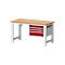 Werkbank cubio W-1577/11-237, purperrood