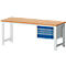 Werkbank cubio W-2077/11-2.37, gentiaanblauw