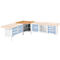 Werkbank-Ecklösung Schäfer Shop Select PWi 75, Buche Multiplexplatte, bis 750 kg, B 1095 x T 1095 x H 840 mm