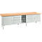 Werkbank in kistuitvoering Schäfer Shop Select PWi 300-2, beuken multiplexplaat, tot 750 kg, B 3000 x D 700 x H 840 mm, lichtgrijs