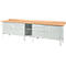 Werkbank in kistuitvoering Schäfer Shop Select PWi 300-2, beuken multiplexplaat, tot 750 kg, B 3000 x D 700 x H 840 mm, lichtgrijs