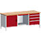 Werkbank met kast 2078-2.8, purperrood